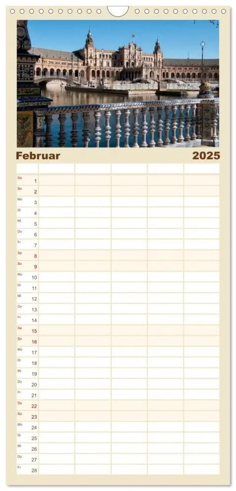 Bild: 9783457113066 | Familienplaner 2025 - Andalusien mit 5 Spalten (Wandkalender, 21 x...