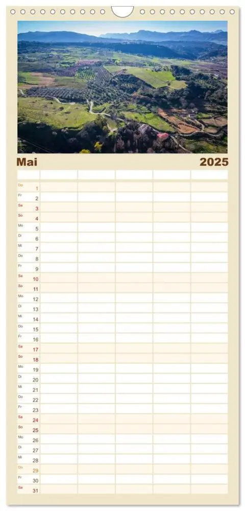 Bild: 9783457113066 | Familienplaner 2025 - Andalusien mit 5 Spalten (Wandkalender, 21 x...