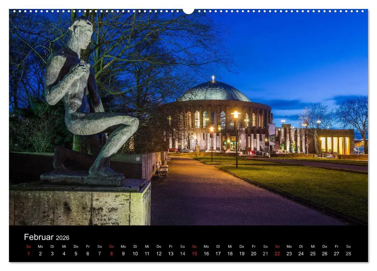 Bild: 9783516133066 | Düsseldorf - Ansichten am Abend (hochwertiger Premium Wandkalender...