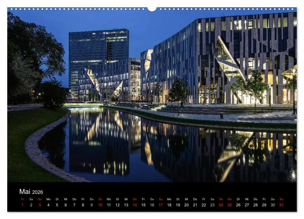Bild: 9783516133066 | Düsseldorf - Ansichten am Abend (hochwertiger Premium Wandkalender...