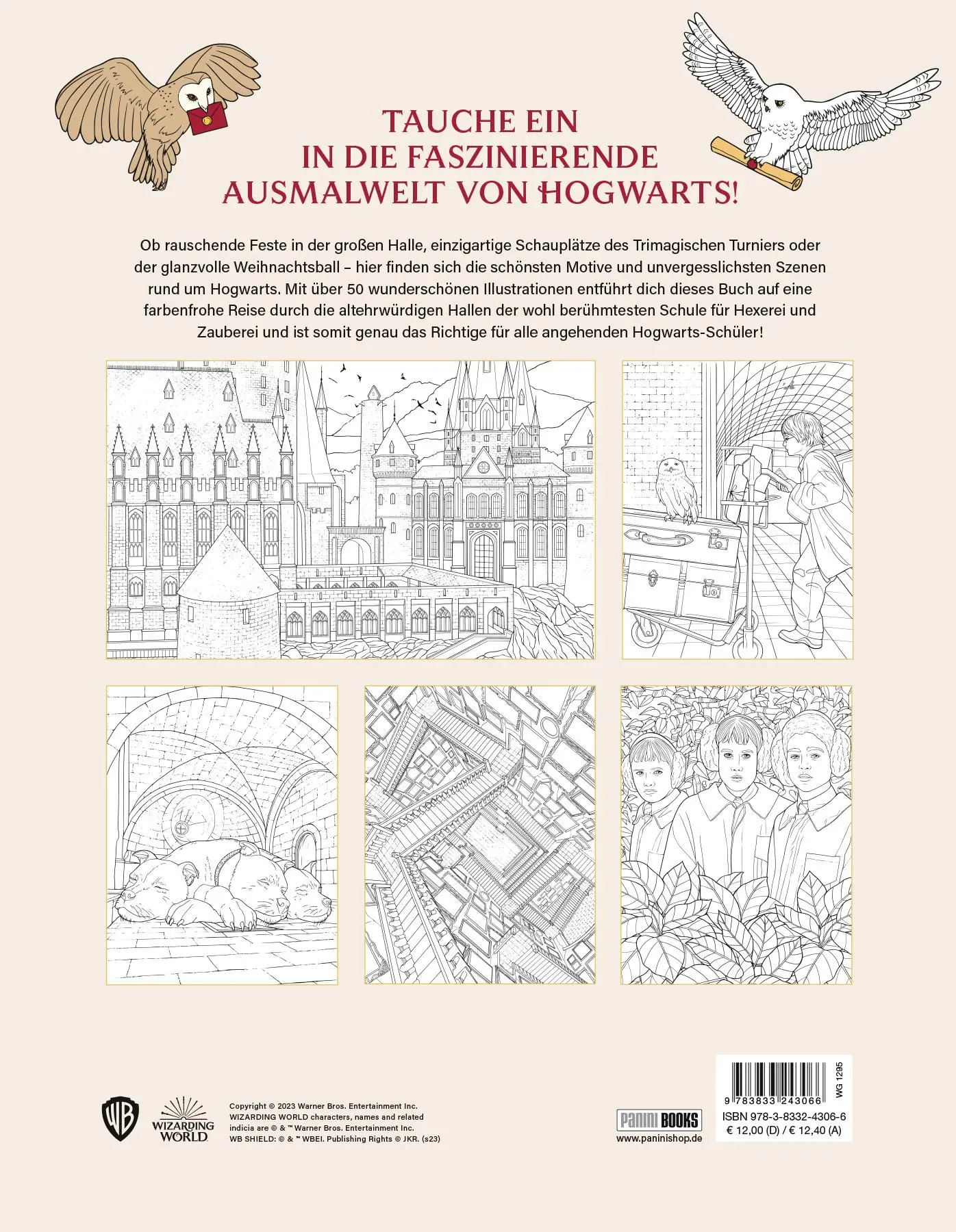 Rückseite: 9783833243066 | Aus den Filmen zu Harry Potter: Das offizielle Hogwarts-Malbuch | Buch