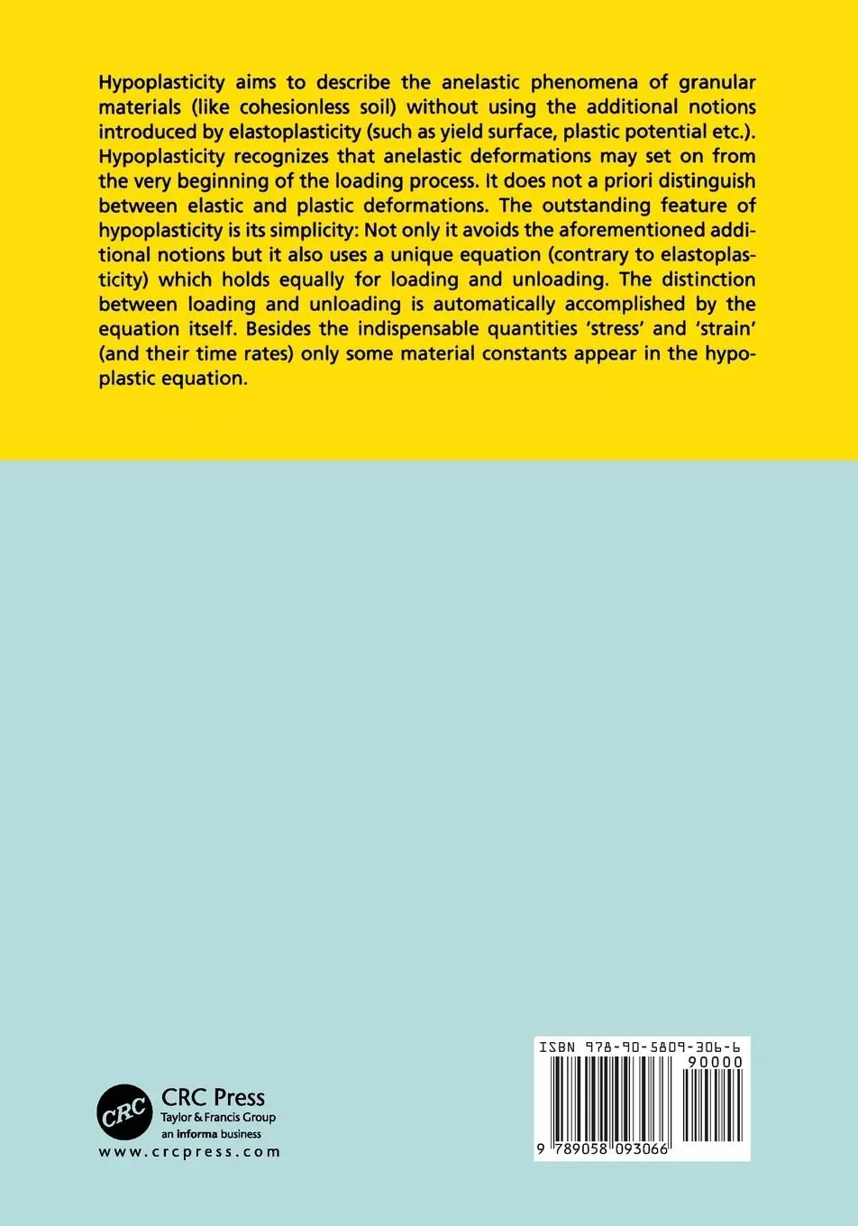 Rückseite: 9789058093066 | Introduction to Hypoplasticity | D. Kolymbas | Taschenbuch | Englisch