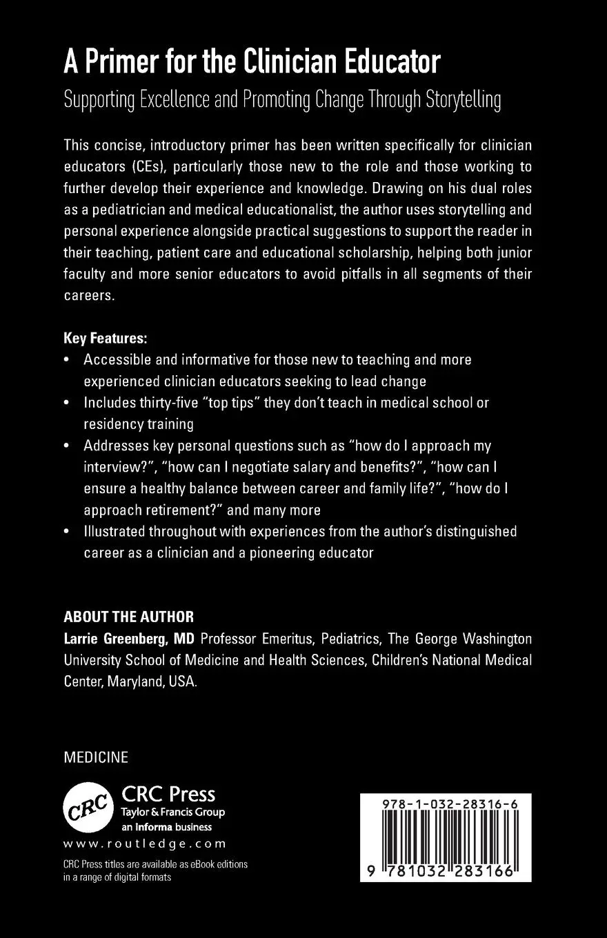 Rückseite: 9781032283166 | A Primer for the Clinician Educator | Larrie Greenberg | Taschenbuch
