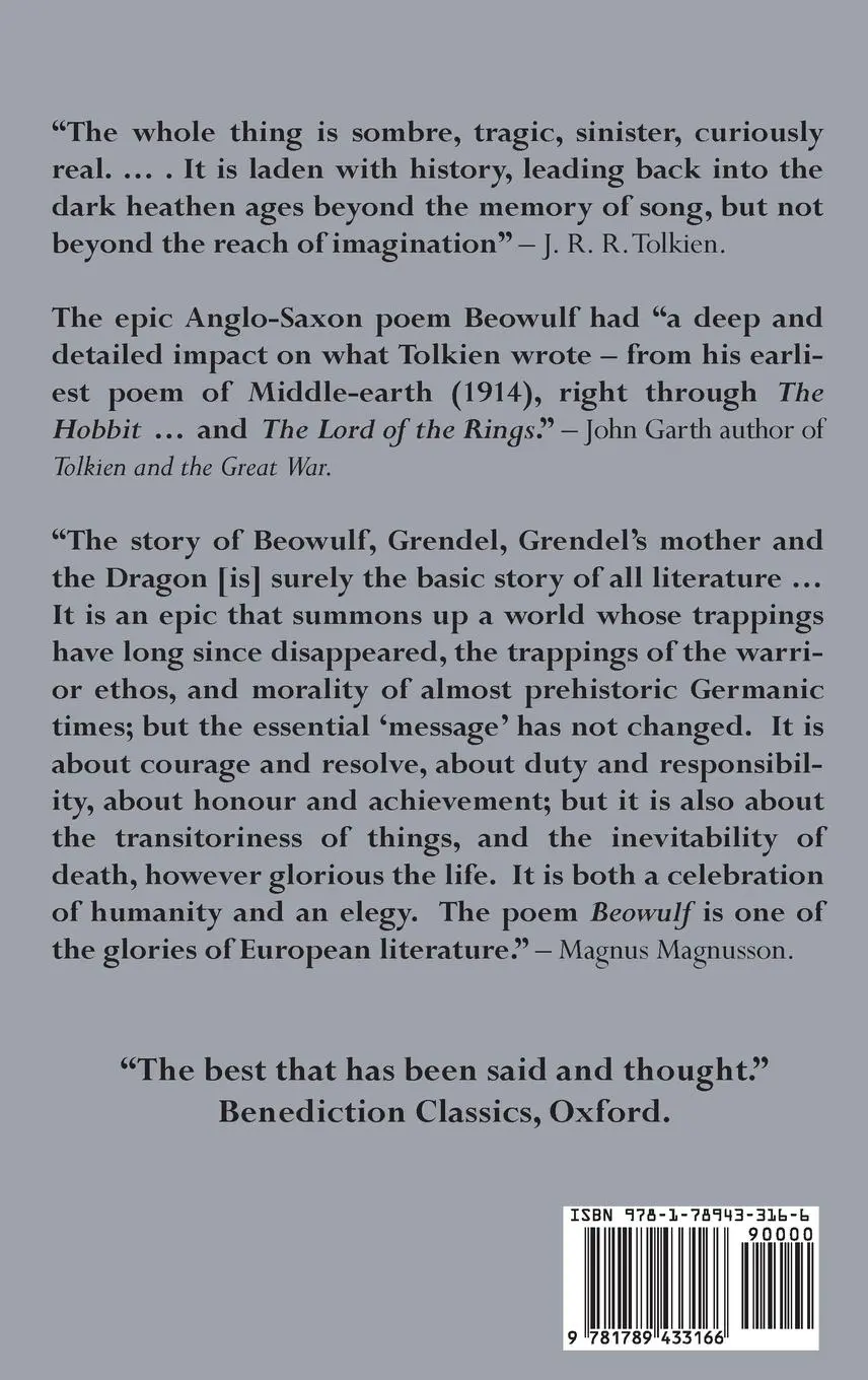 Rückseite: 9781789433166 | BEOWULF | Anglo-Saxon/English Parallel Text | Anonymous | Buch | 2021
