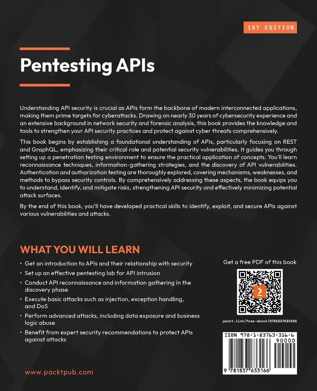 Rückseite: 9781837633166 | Pentesting APIs | Maurício Harley | Taschenbuch | Englisch | 2024