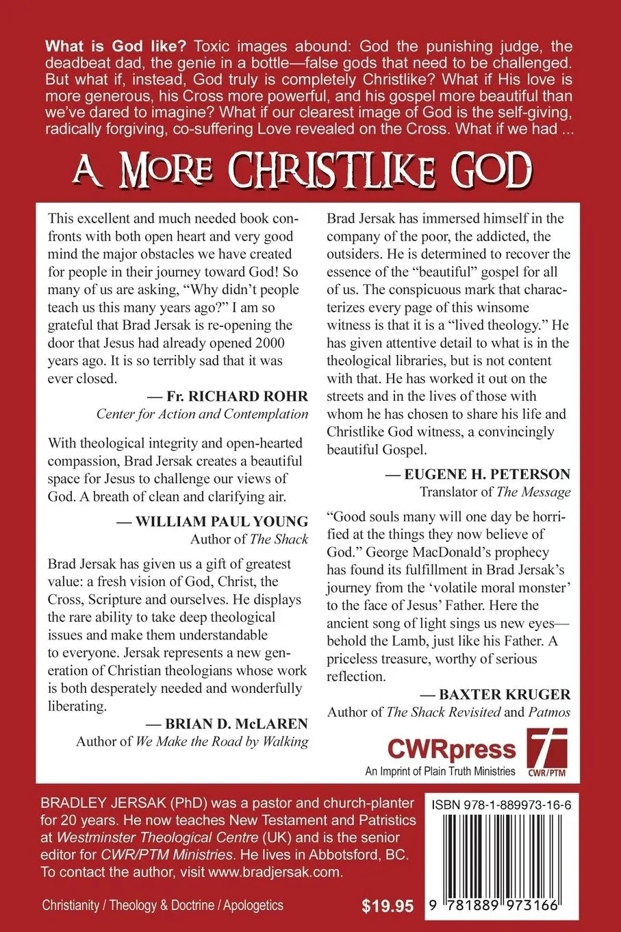 Rückseite: 9781889973166 | A More Christlike God | A More Beautiful Gospel | Bradley Jersak