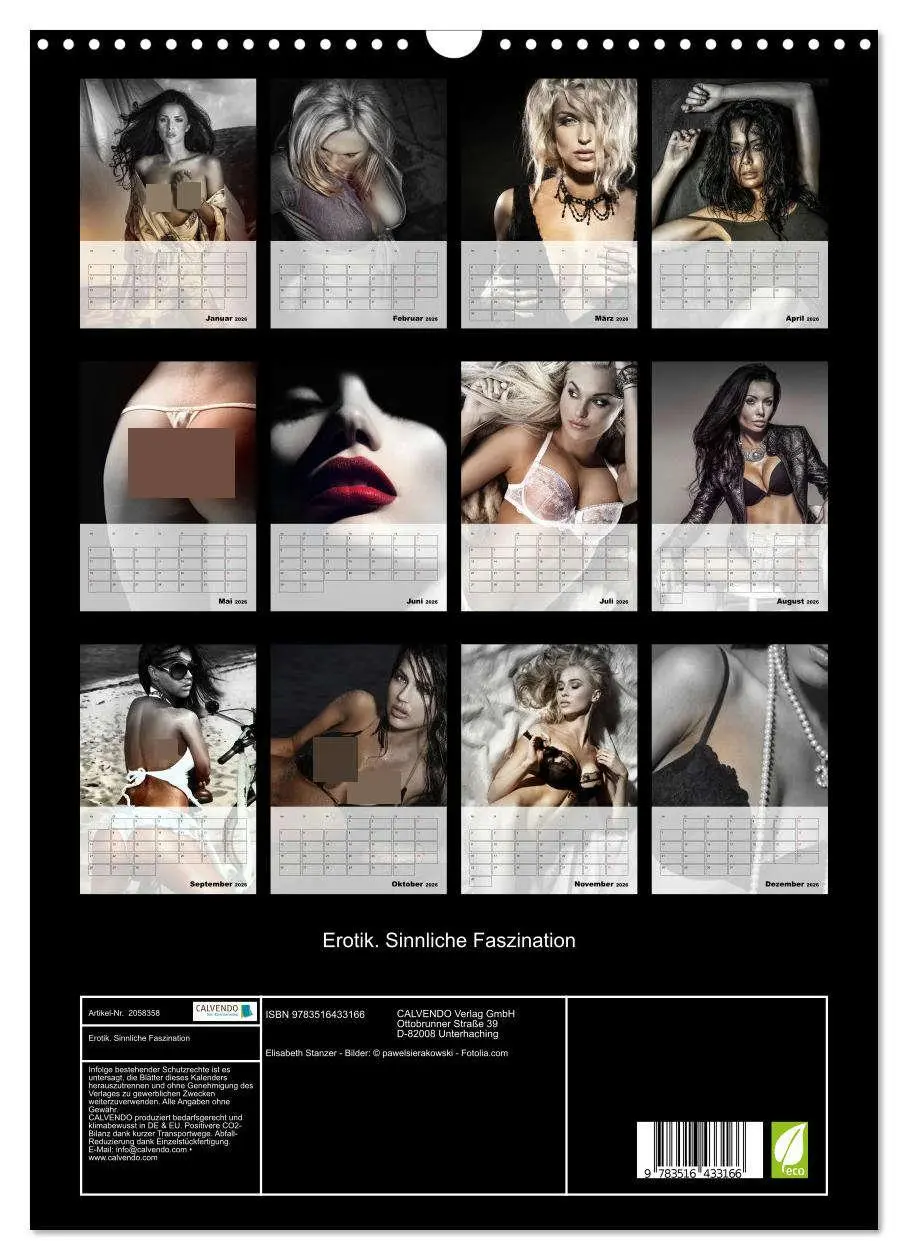 Bild: 9783516433166 | Erotik. Sinnliche Faszination (Wandkalender 2026 DIN A3 hoch),...