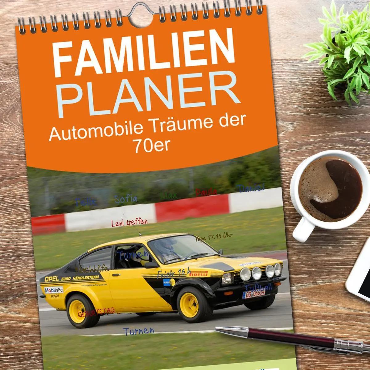Bild: 9783516503166 | Familienplaner 2026 - Automobile Träume der 70er mit 5 Spalten...