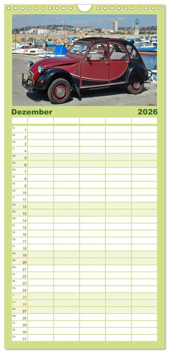Bild: 9783516503166 | Familienplaner 2026 - Automobile Träume der 70er mit 5 Spalten...