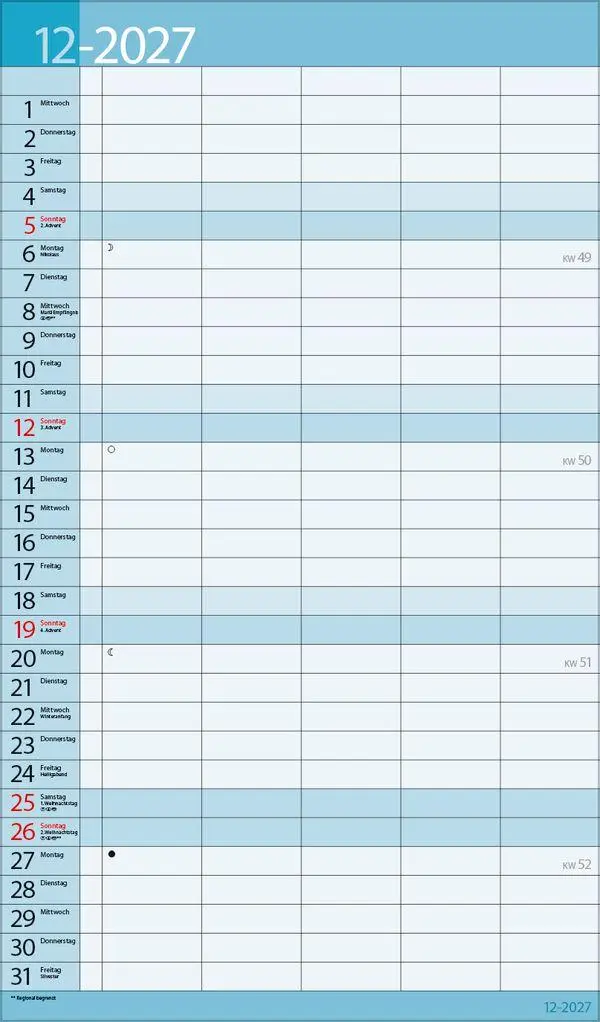 Bild: 9783819303166 | Familientimer 18 Monate 2027/2028 | Verlag Korsch | Kalender | 20 S.
