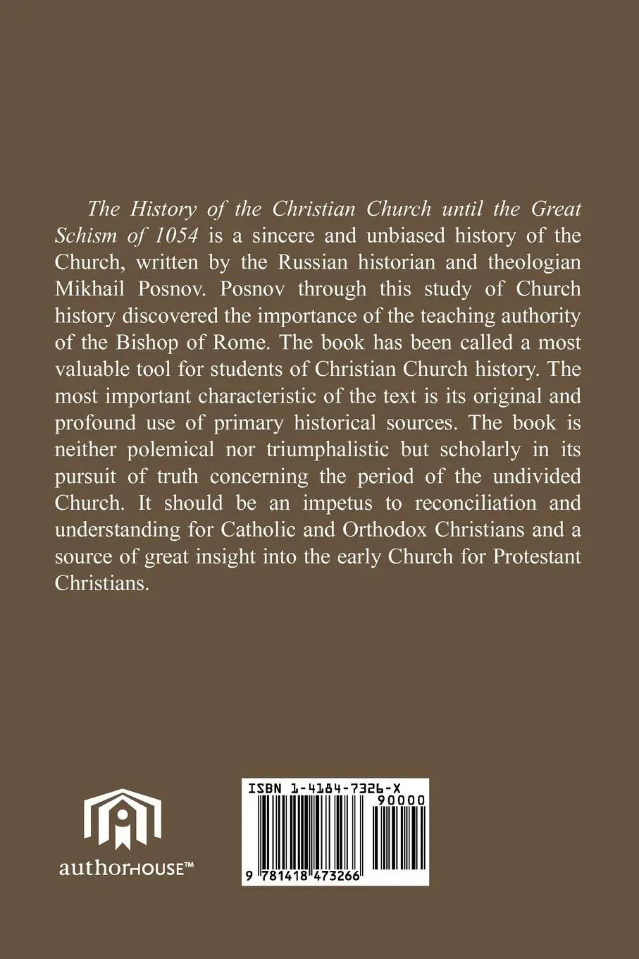 Rückseite: 9781418473266 | The History of the Christian Church Until the Great Schism of 1054