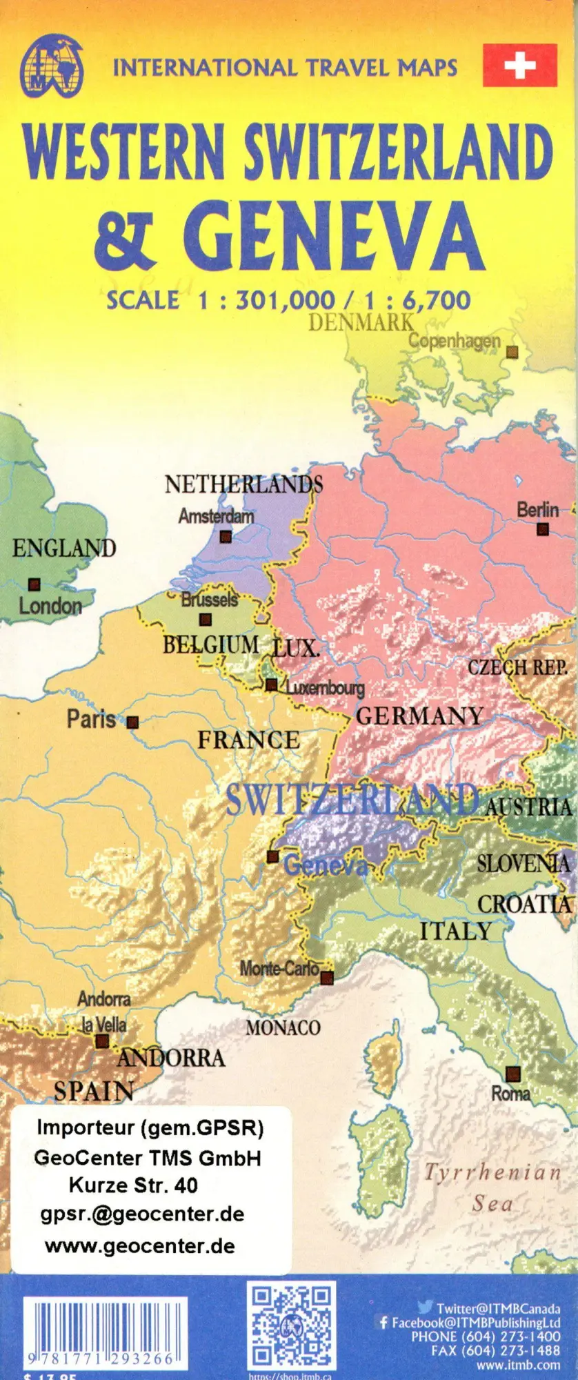 Bild: 9781771293266 | Geneva &amp; Western Switzerland | (Land-)Karte | Gefalzt | Englisch