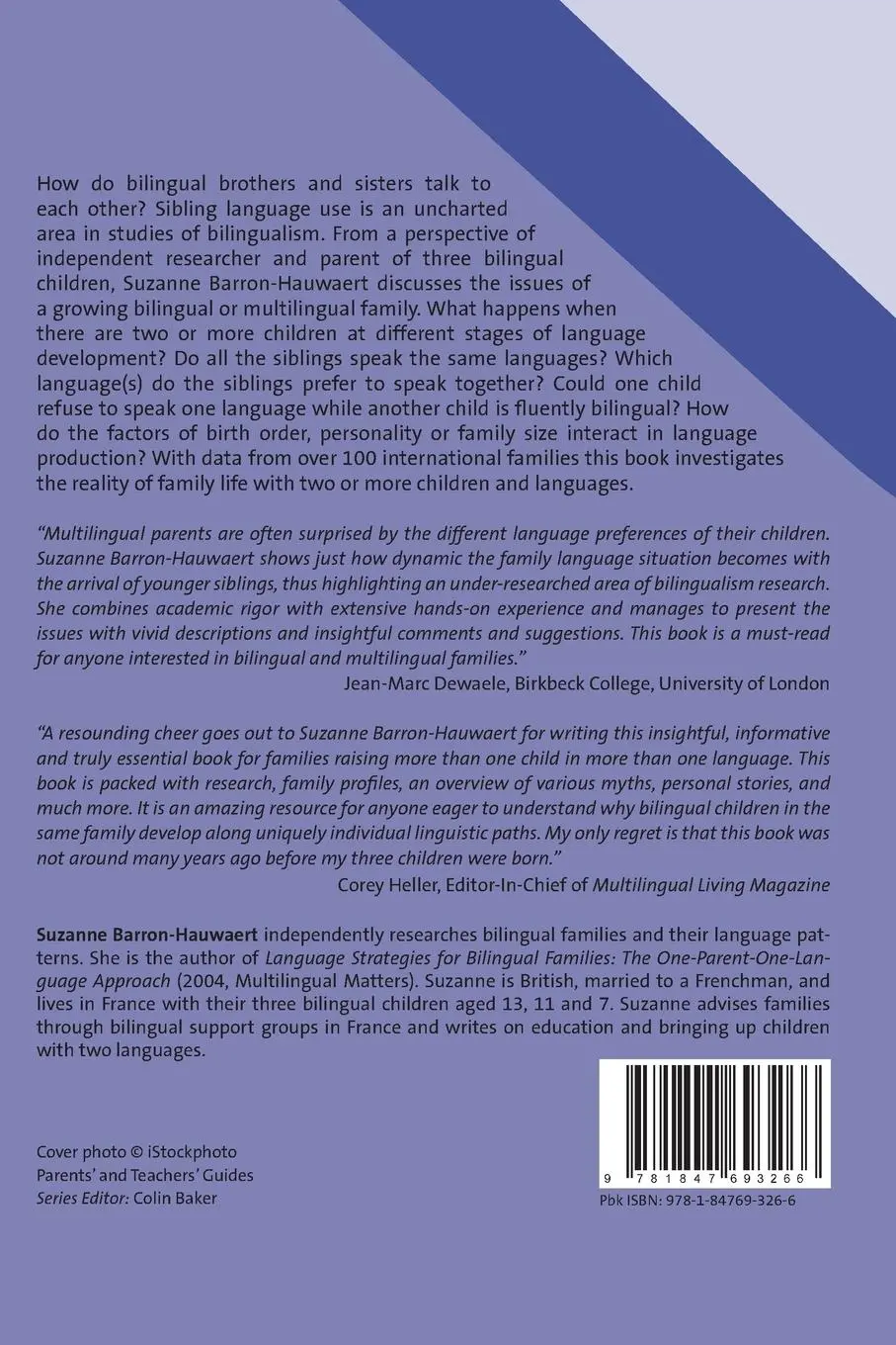 Rückseite: 9781847693266 | Bilingual Siblings | Language Use in Families | Barron-Hauwaert | Buch