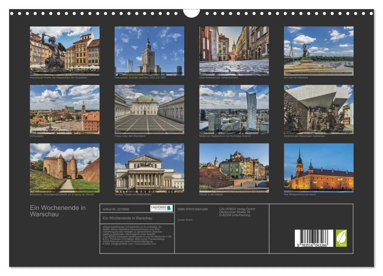 Bild: 9783516043266 | Ein Wochenende in Warschau (Wandkalender 2026 DIN A3 quer),...