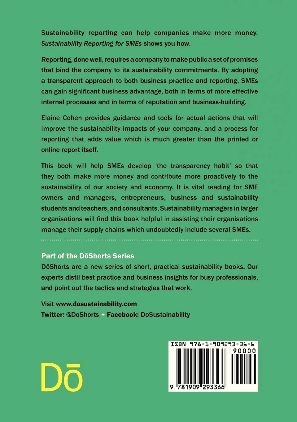 Rückseite: 9781909293366 | Sustainability Reporting for SMEs | Elaine Cohen | Taschenbuch | 2013