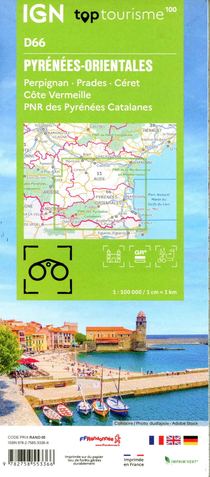Bild: 9782758553366 | 66 Pyrénées Orientales | 1:100000 | (Land-)Karte | Französisch | 2024