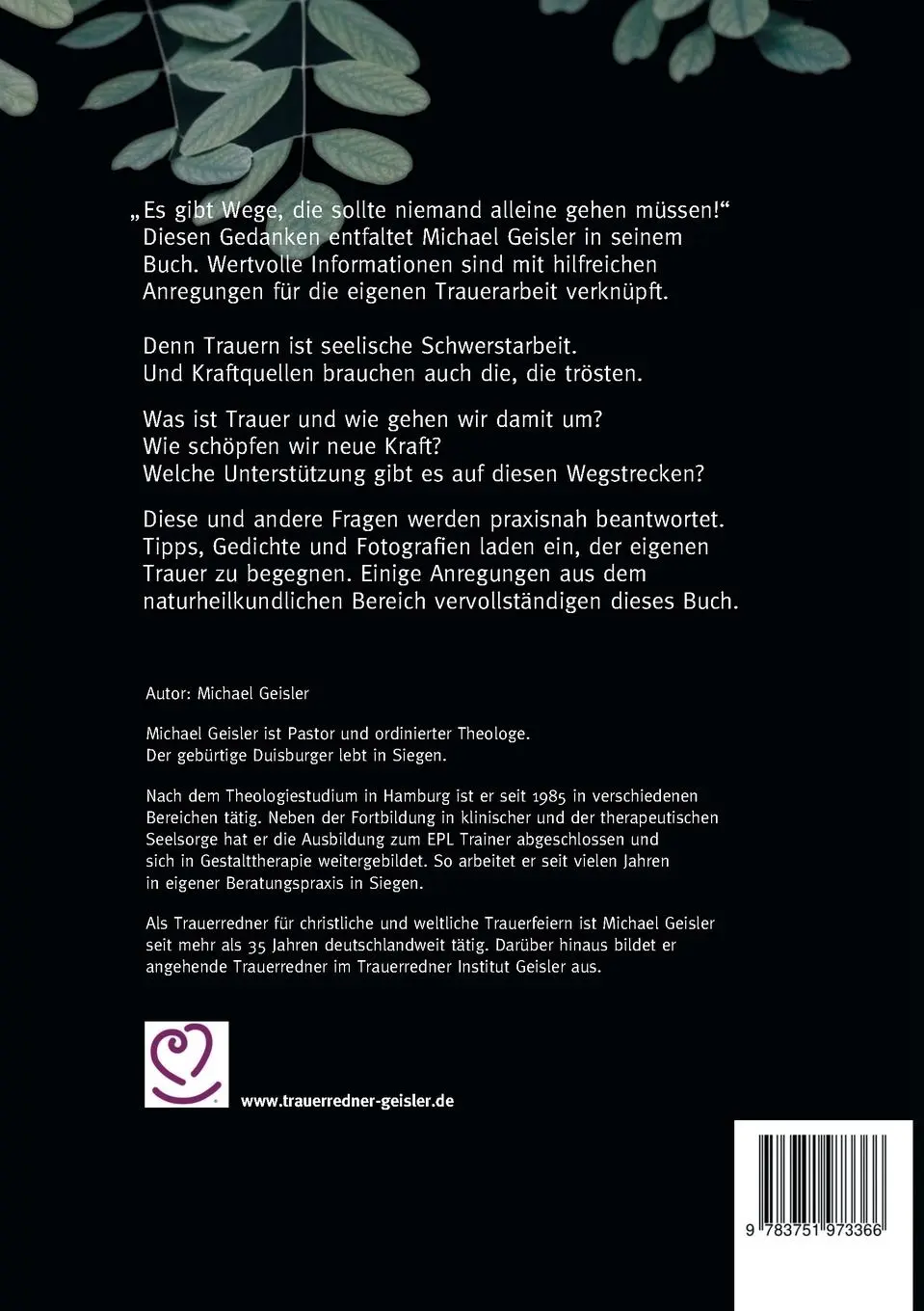 Rückseite: 9783751973366 | Trauern erlaubt | Mut machende Impulse zum Trauern und Trösten | Buch