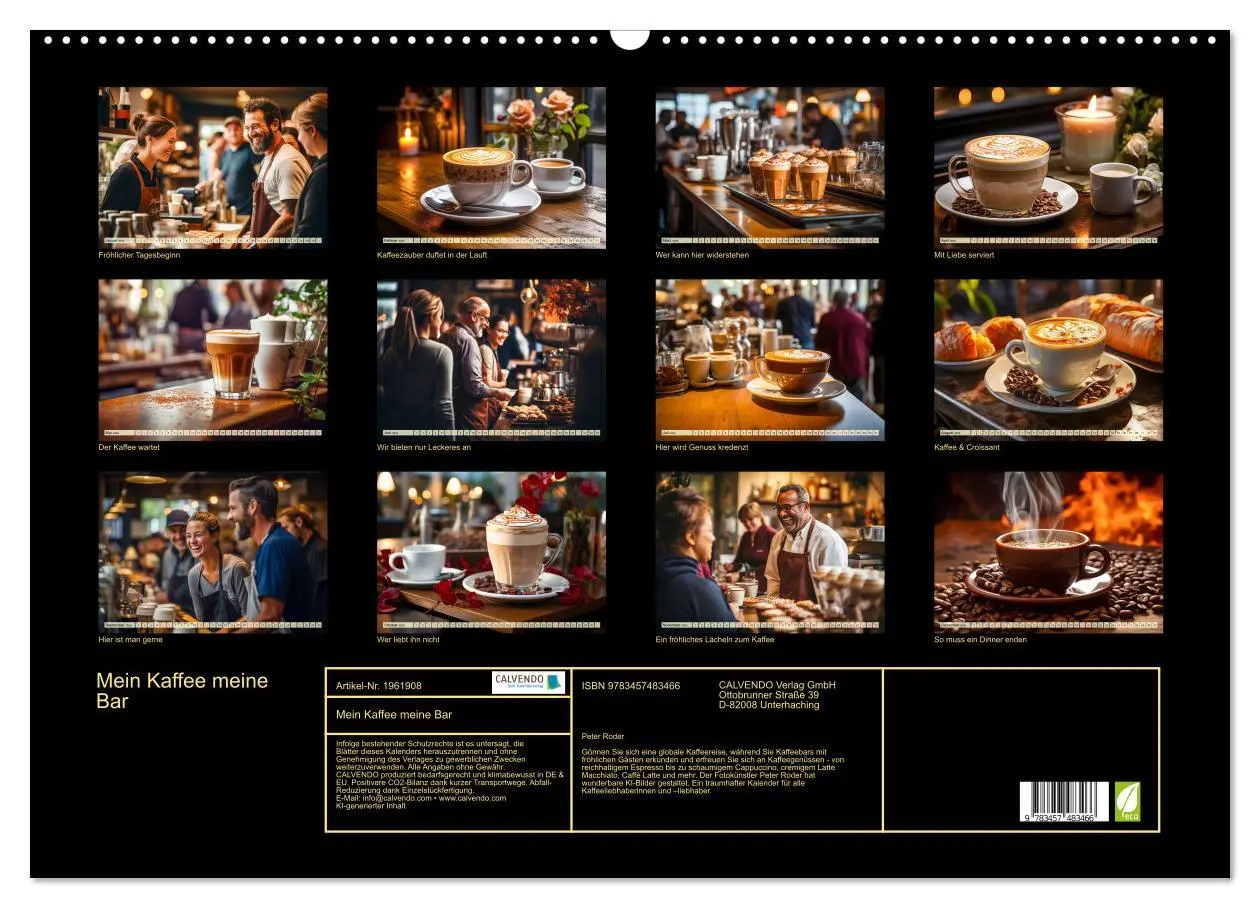 Bild: 9783457483466 | Mein Kaffee meine Bar (Wandkalender 2026 DIN A2 quer), CALVENDO...