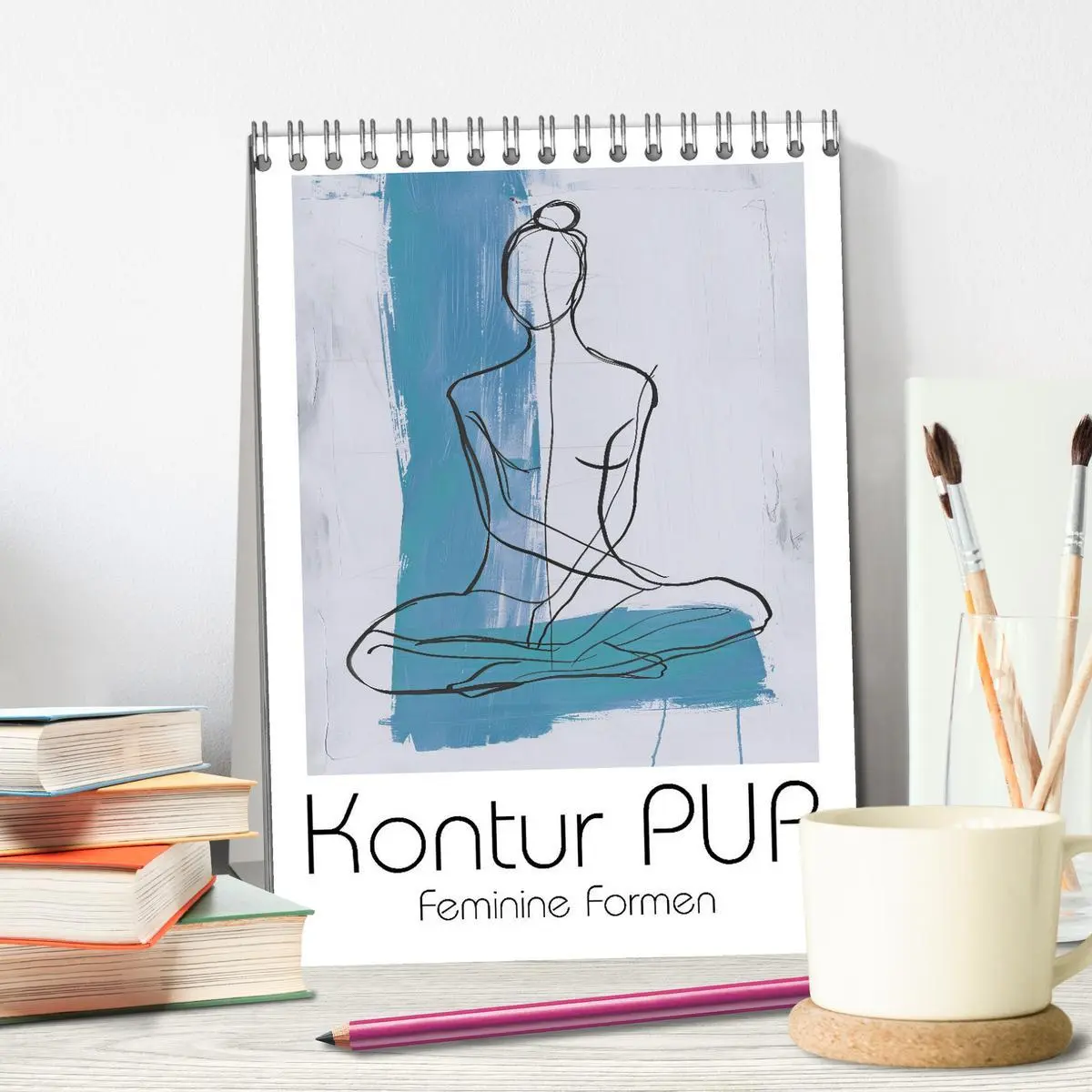 Bild: 9783516263466 | Kontur PUR - Feminine Formen (Tischkalender 2026 DIN A5 hoch),...