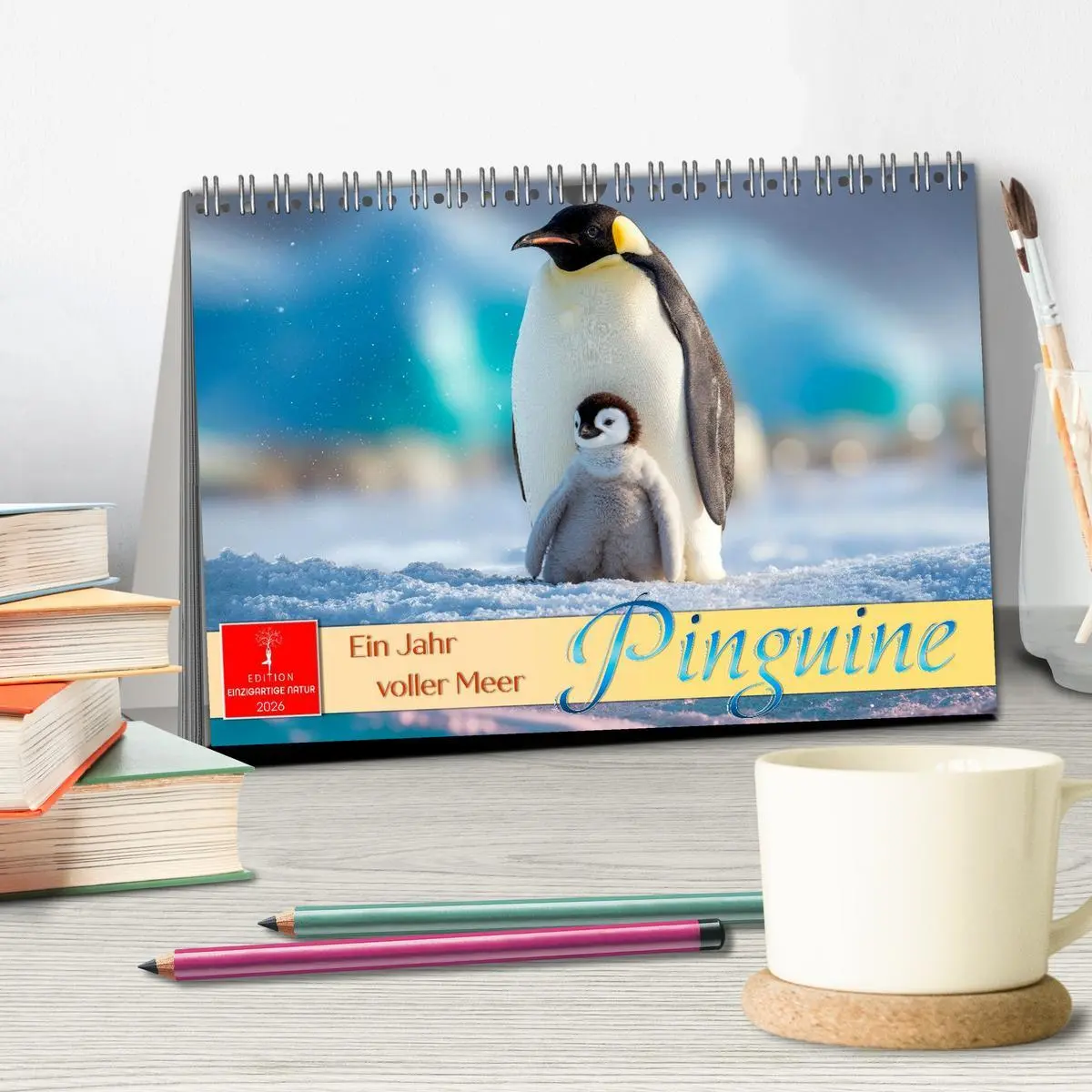 Bild: 9783516643466 | Pinguine - ein Jahr voller Meer (Tischkalender 2026 DIN A5 quer),...