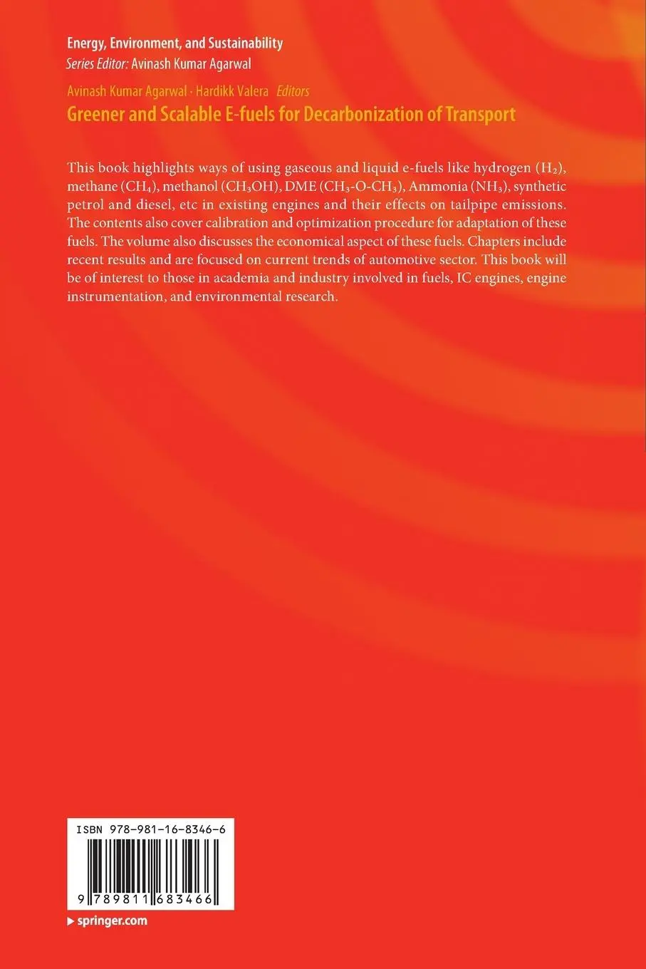 Rückseite: 9789811683466 | Greener and Scalable E-fuels for Decarbonization of Transport | Buch