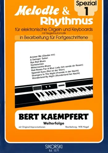 Cover: 9790003013466 | Bert Kaempfert: Welterfolge | Bert Kaempfert | Songbuch (E-Orgel)