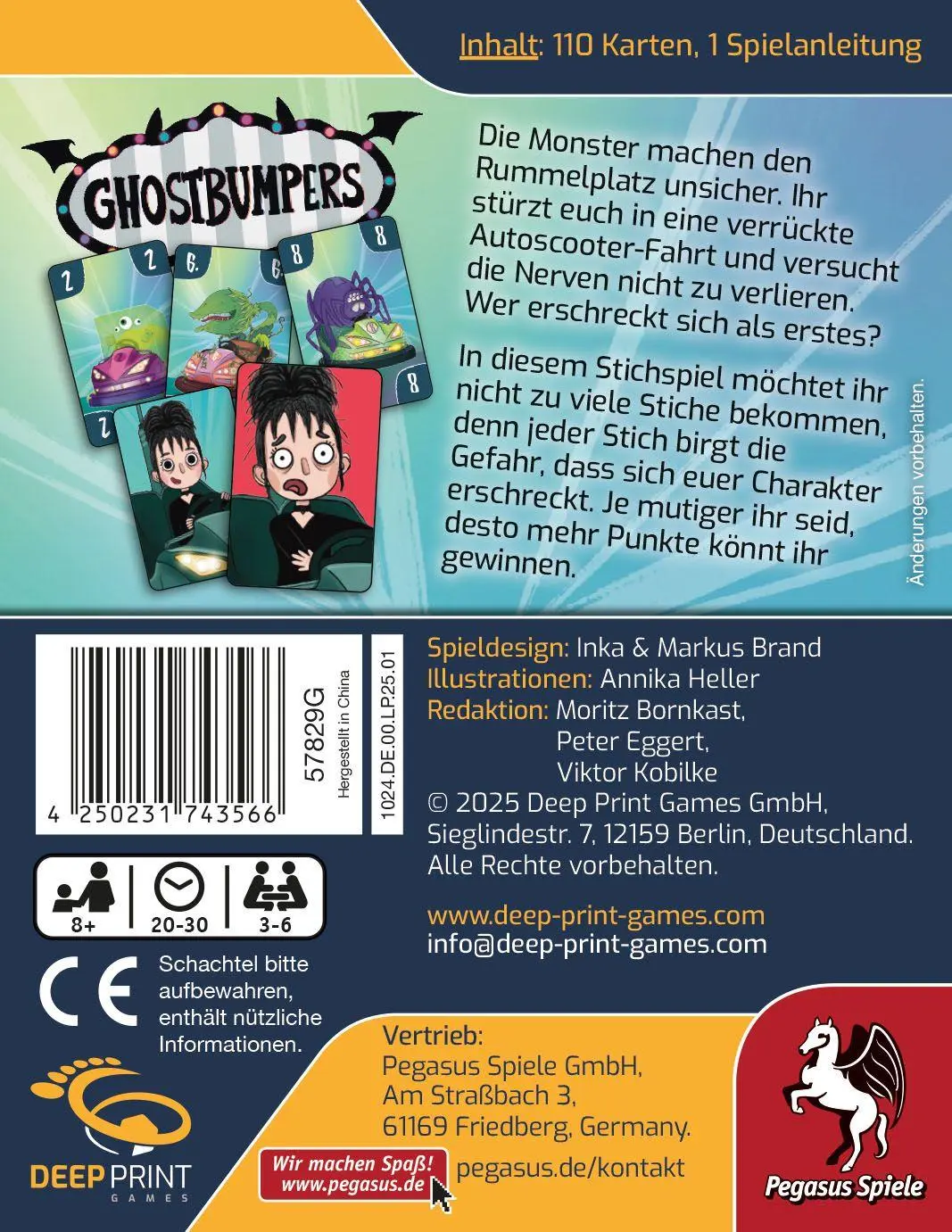 Bild: 4250231743566 | Ghostbumpers (Deep Print Games) | Spiel | 57829G | Deutsch | 2025