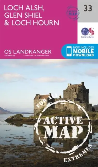 Cover: 9780319473566 | Loch Alsh, Glen Shiel &amp; Loch Hourn | Ordnance Survey | (Land-)Karte