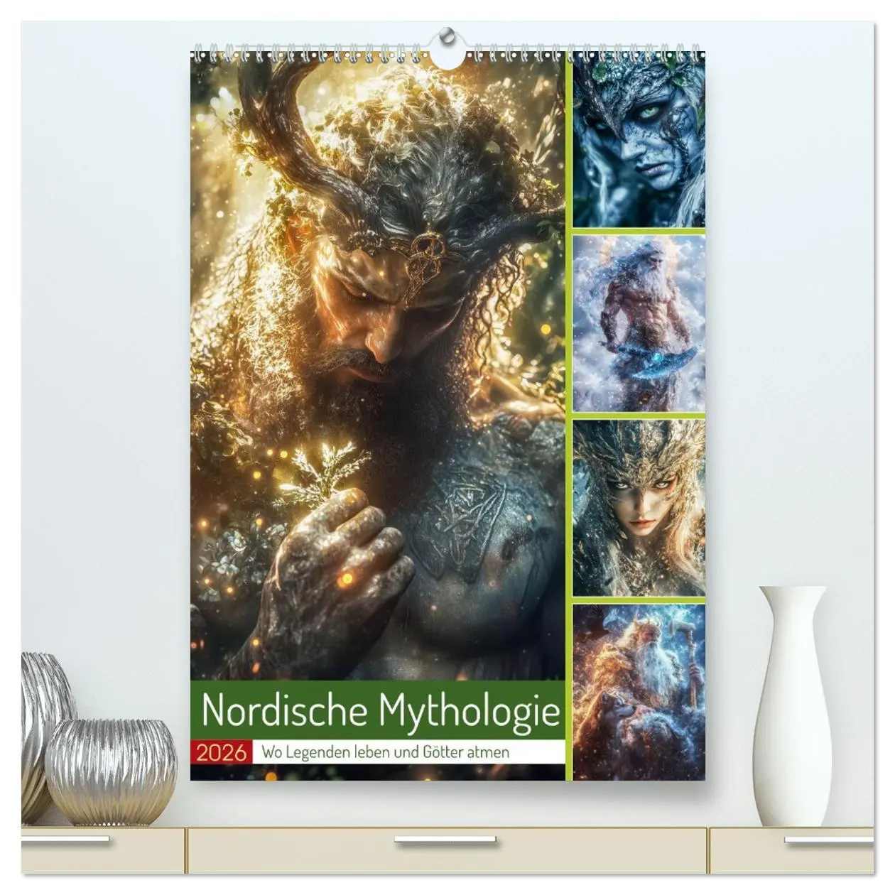 Cover: 9783457303566 | Nordische Mythologie (hochwertiger Premium Wandkalender 2026 DIN A2...