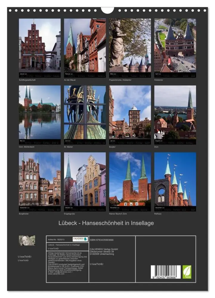 Bild: 9783435993666 | Lübeck - Hanseschönheit in Insellage (Wandkalender 2025 DIN A3...