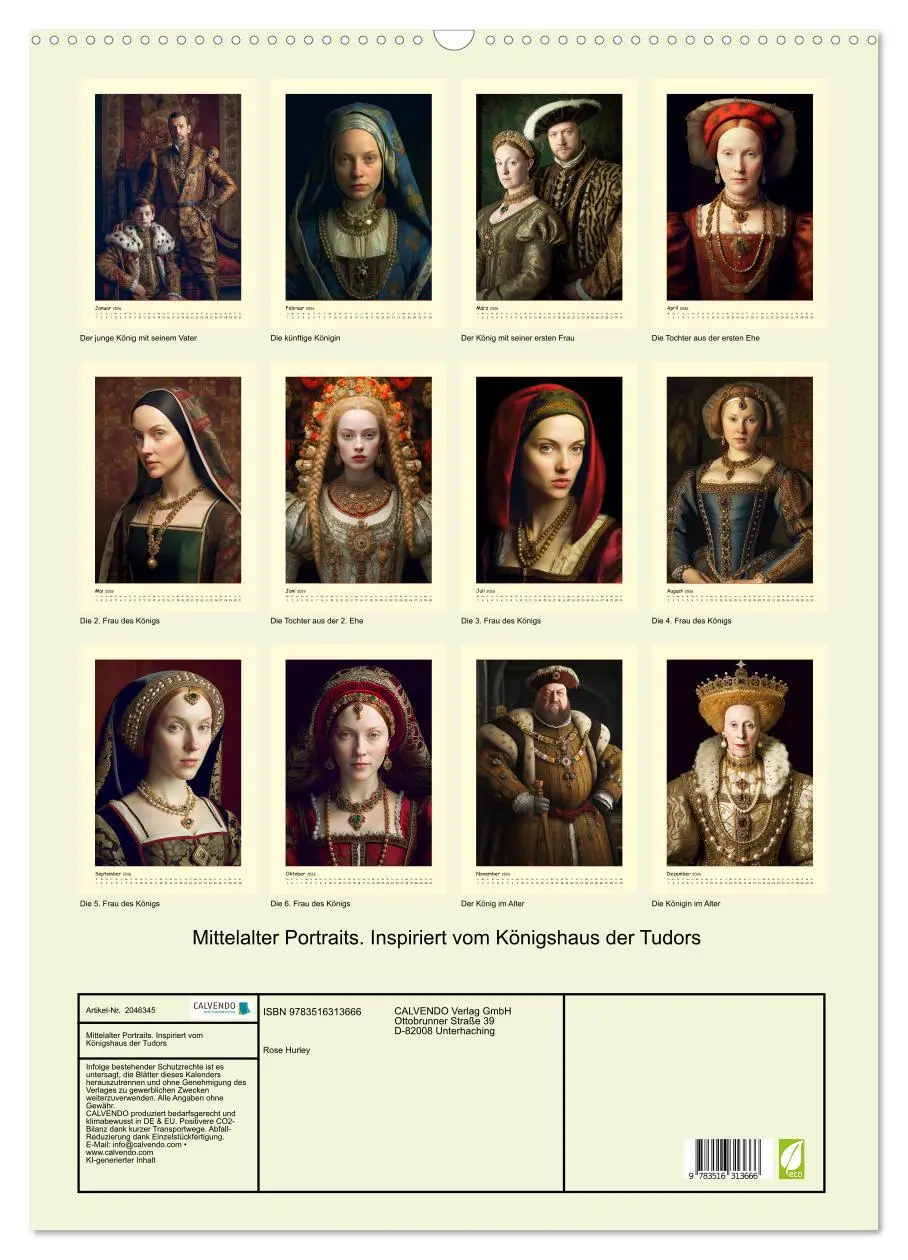 Bild: 9783516313666 | Mittelalter Portraits. Inspiriert vom Königshaus der Tudors...