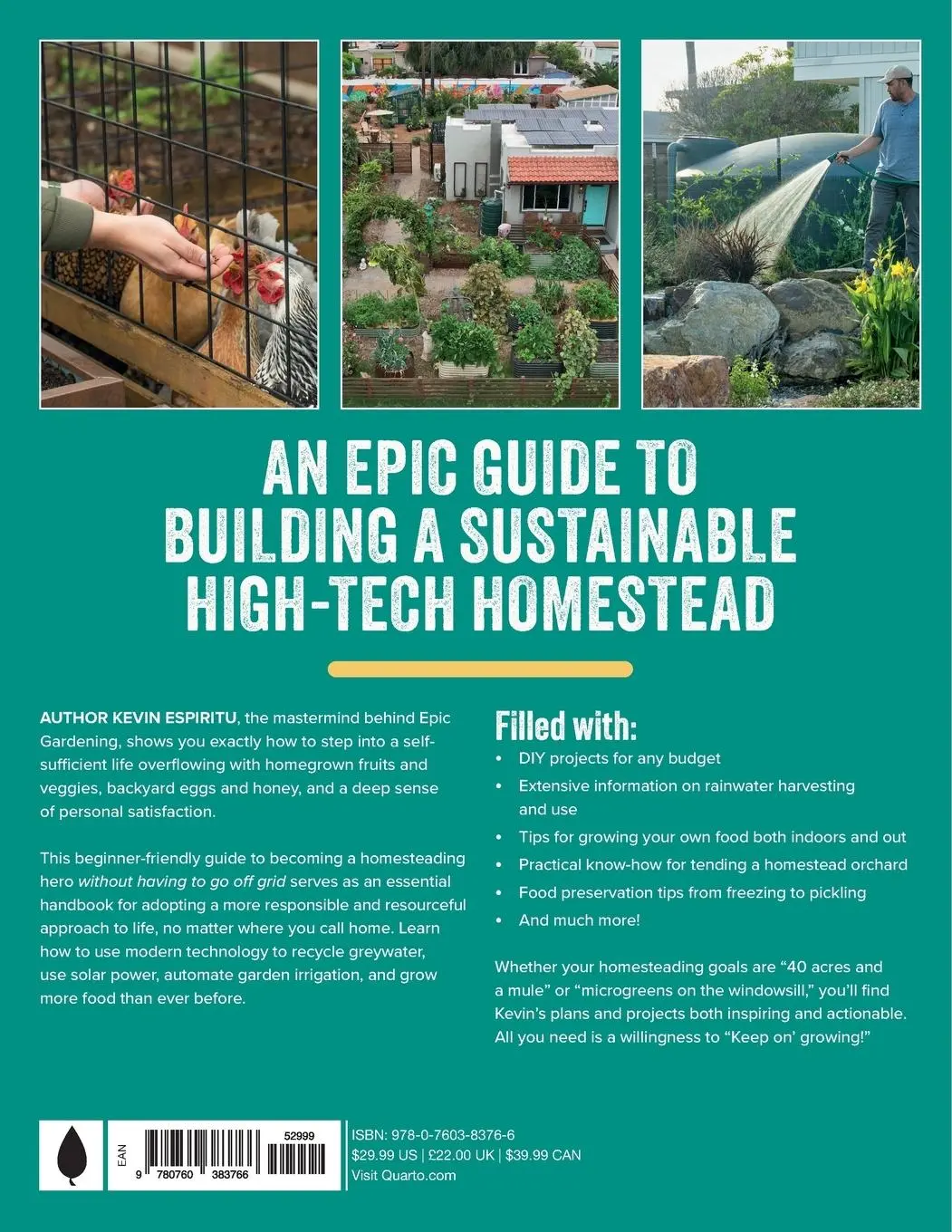 Rückseite: 9780760383766 | Epic Homesteading | Kevin Espiritu | Taschenbuch | Englisch | 2024