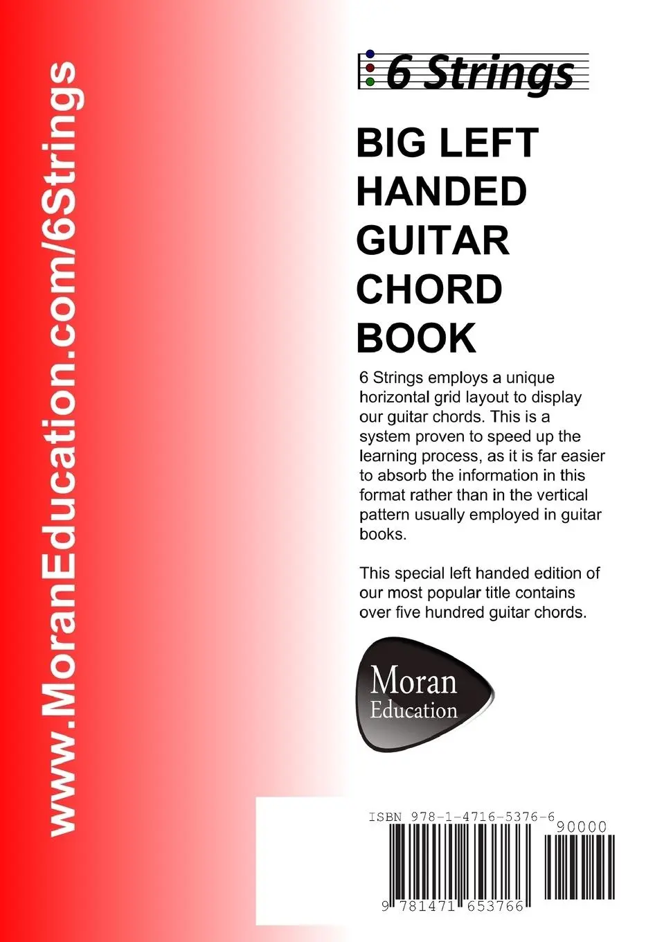 Rückseite: 9781471653766 | Big Left Handed Guitar Chord Book | Richard Moran | Taschenbuch | 2012