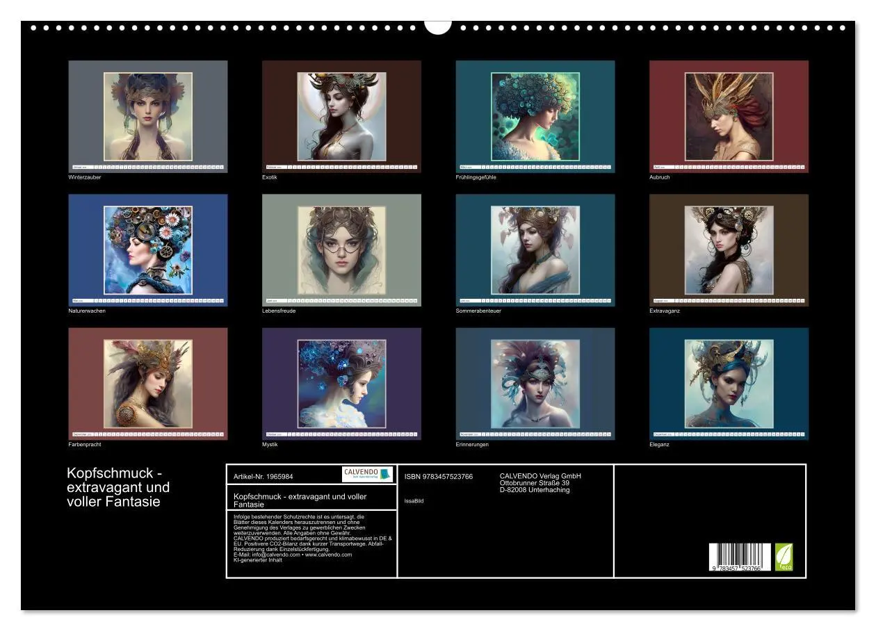 Bild: 9783457523766 | Kopfschmuck - extravagant und voller Fantasie (Wandkalender 2026...