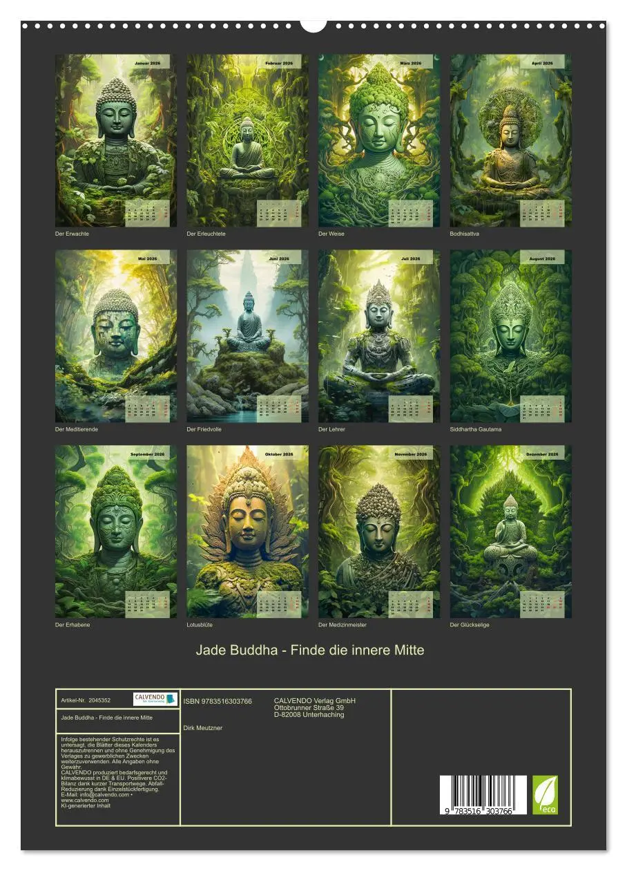 Bild: 9783516303766 | Jade Buddha - Finde die innere Mitte (hochwertiger Premium...
