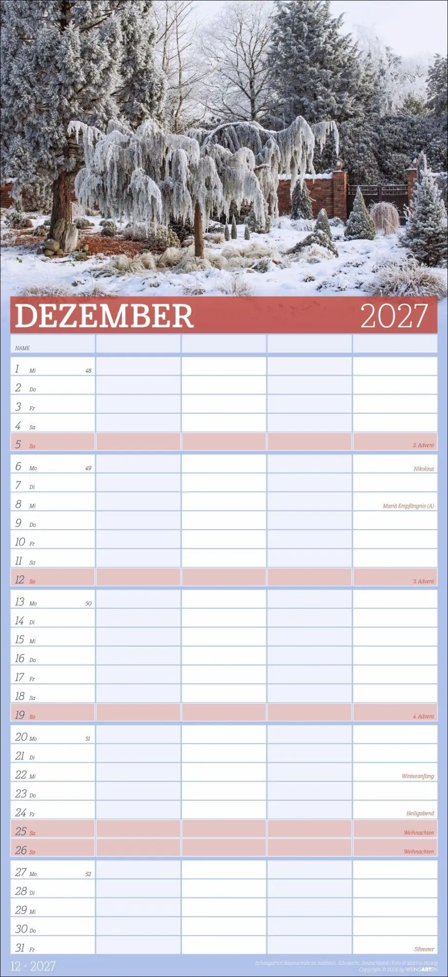 Bild: 9783839903766 | Garten Familienplaner 2027 | Marion Nickig | Kalender | Spiralbindung