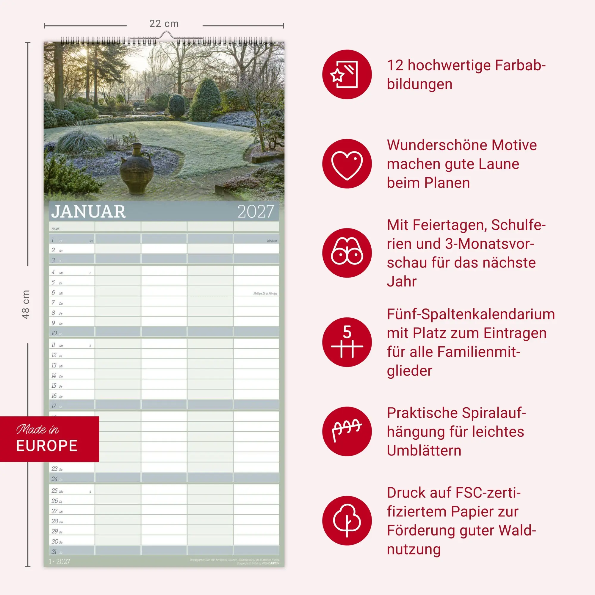Bild: 9783839903766 | Garten Familienplaner 2027 | Marion Nickig | Kalender | Spiralbindung