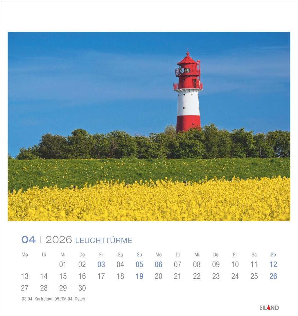 Bild: 9783964023766 | Leuchttürme Postkartenkalender 2026 - An der Nord- und Ostseeküste