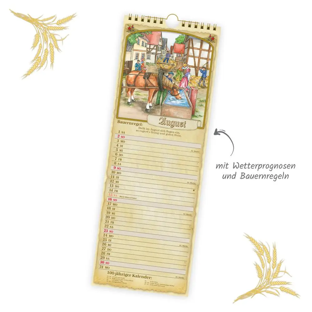 Bild: 9783988023766 | Trötsch Maxi-Streifenkalender Bauernkalender 2026 mit...