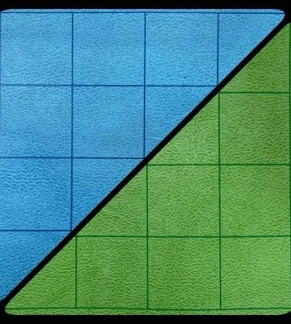 Cover: 601982033866 | Battlemat™ 1" Reversible Blue-Green Squares (23 ½" x 26" Playing...