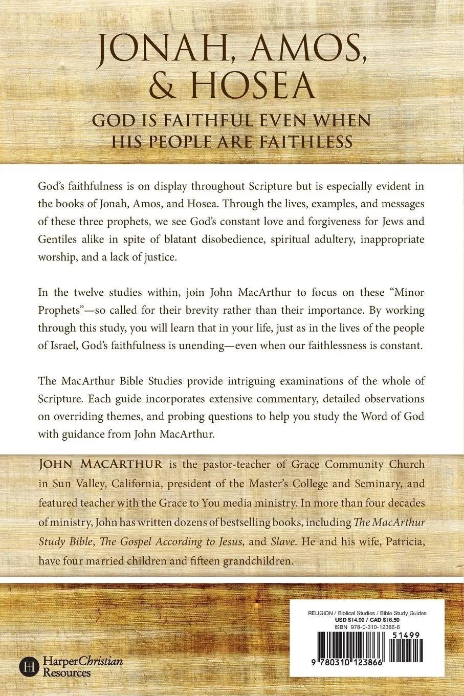 Rückseite: 9780310123866 | Jonah, Amos, and Hosea | The Faithfulness of God | John F. Macarthur