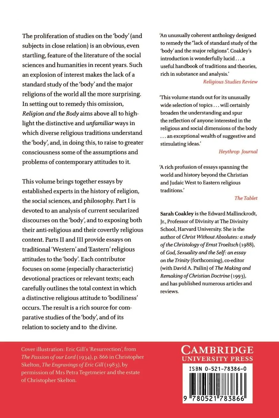 Rückseite: 9780521783866 | Religion and the Body | John Clayton (u. a.) | Taschenbuch | Englisch