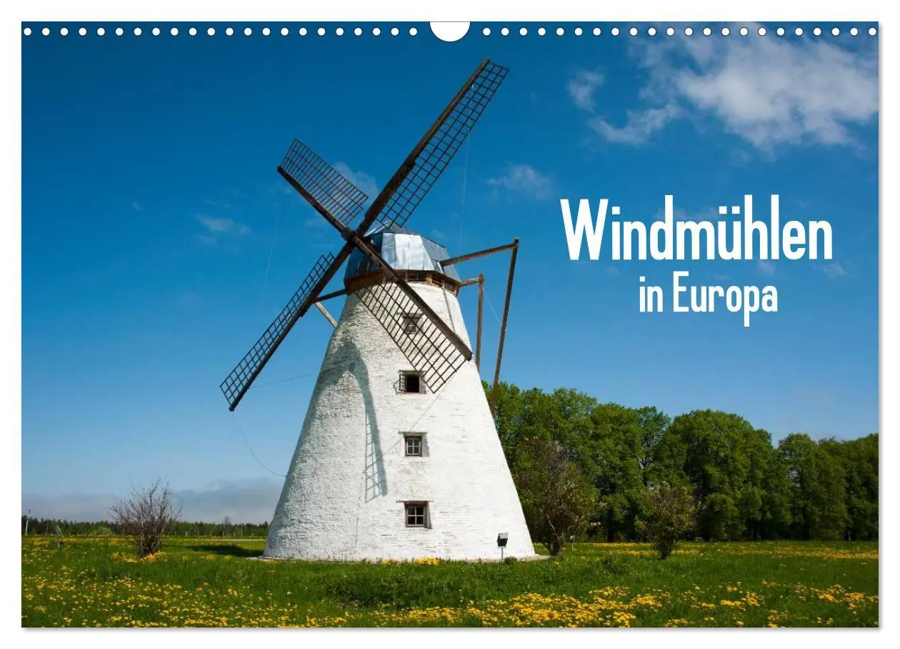 Cover: 9783516223866 | Windmühlen in Europa (Wandkalender 2026 DIN A3 quer), CALVENDO...