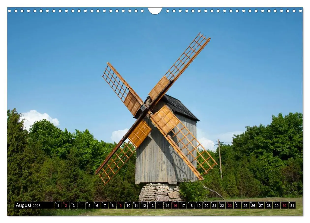 Bild: 9783516223866 | Windmühlen in Europa (Wandkalender 2026 DIN A3 quer), CALVENDO...