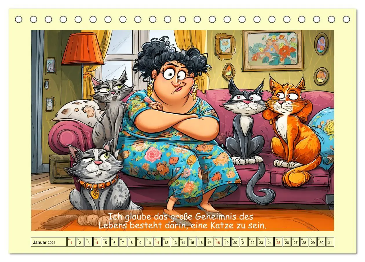 Bild: 9783516603866 | Katzen und Frauen. Lustige Cartoons vom täglichen Chaos...