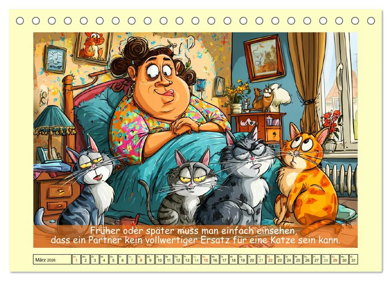 Bild: 9783516603866 | Katzen und Frauen. Lustige Cartoons vom täglichen Chaos...
