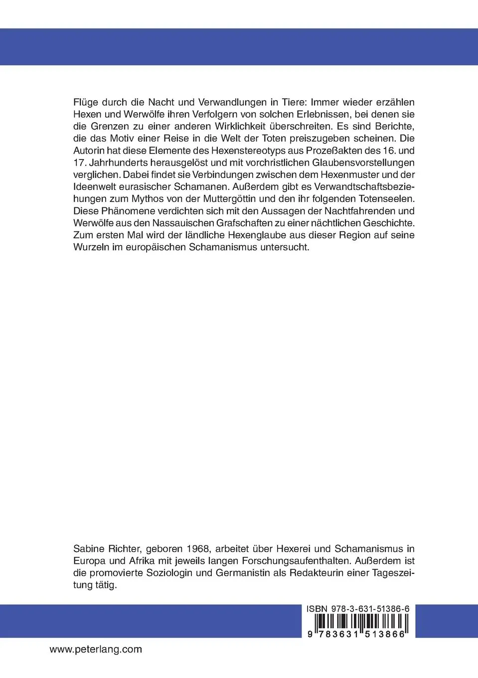Rückseite: 9783631513866 | Werwölfe und Zaubertänze | Sabine Richter | Taschenbuch | Deutsch