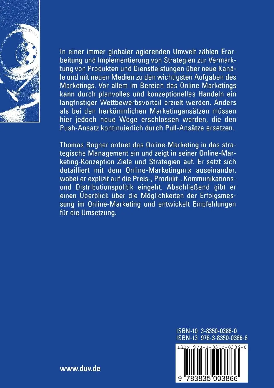 Rückseite: 9783835003866 | Strategisches Online-Marketing | Thomas Bogner | Taschenbuch | xvii