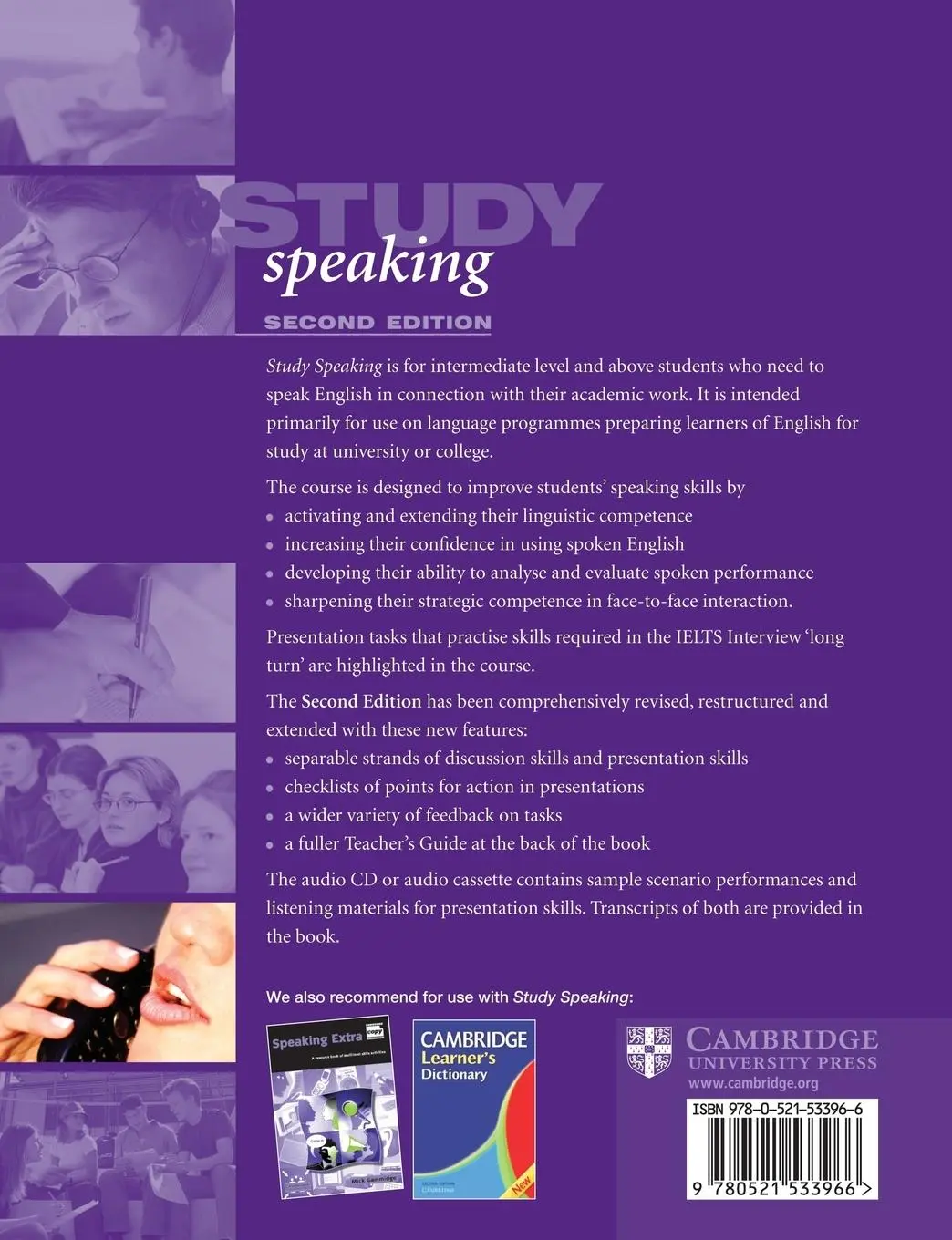Rückseite: 9780521533966 | Study Speaking | A Course in Spoken English for Academic Purposes