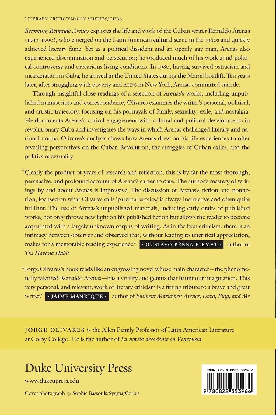 Rückseite: 9780822353966 | Becoming Reinaldo Arenas | Family, Sexuality, and The Cuban Revolution